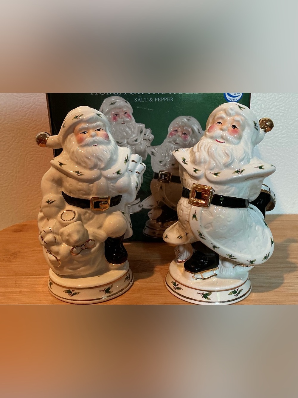 Vintage “Home for the Holidays” Santa Salt & Pepper Shakers